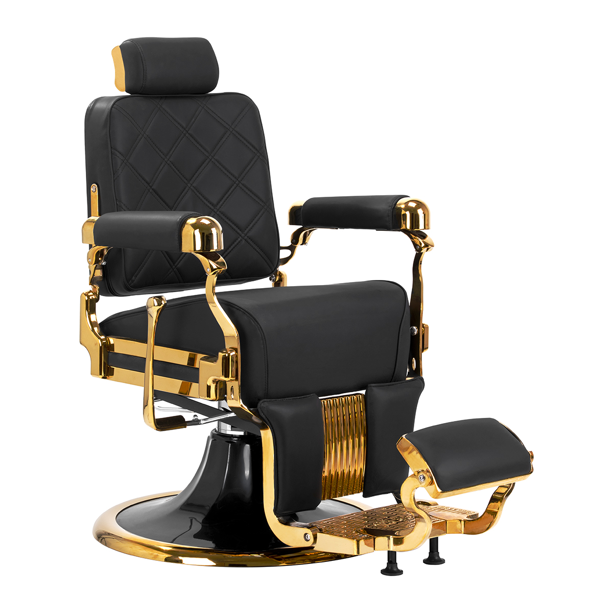 Barberarstol Gabbiano Leonardo guld svart
