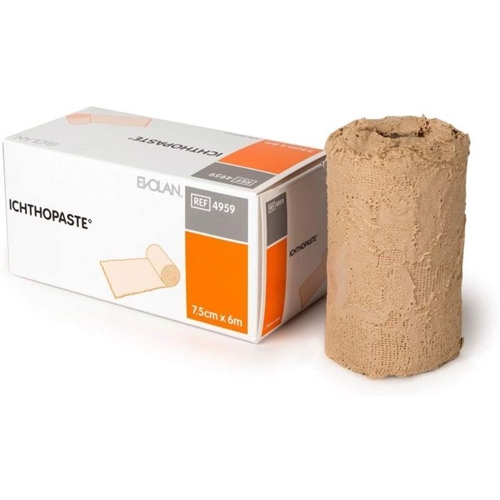 Zinkbandage Ichthopaste - 7,5 cm x 6 m - 12 St.