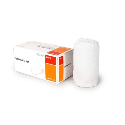 Zinkbandage Viscopaste PB7 - 7,5 cm x 6 m - 12 stk.