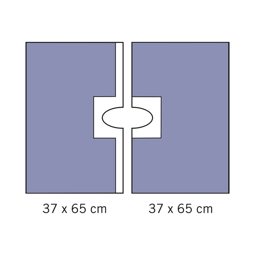 Evercare selbstklebendes Lochtuch - 37x65cm 2-teilig - 100 St.