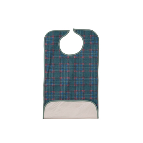 Mehrweg-Lätzchen mit Tasche Heinex - 45 x 90 cm Halsausschnitt 37 43 48 cm grün