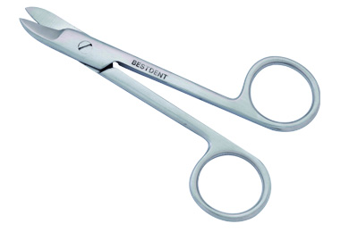 Gebogene Metallschere, 10 cm - BESTDENT