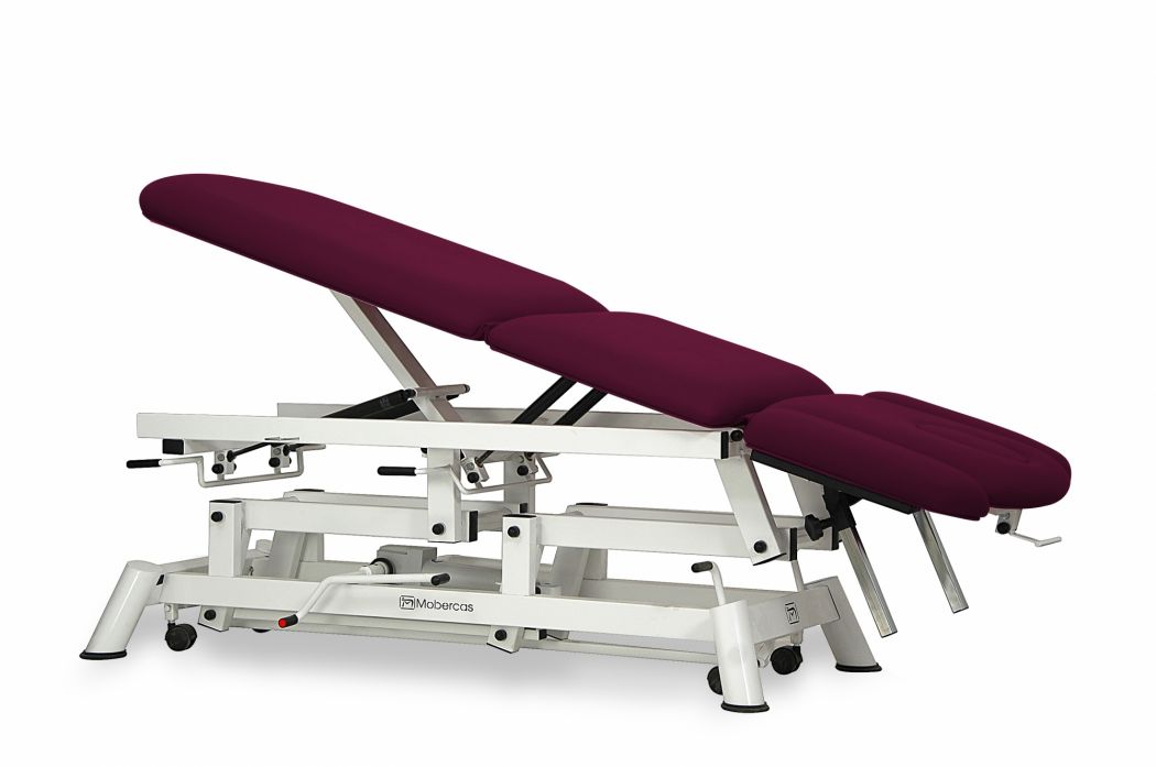 Hydrauliczny stół do osteopatii 3-częściowy z kołami i centralnym zginaniem - 190 x 62 cm