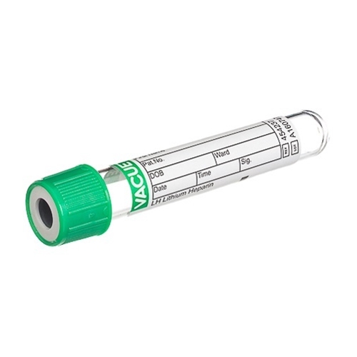 VACUETTE vakuumrør med papiretiket - 5/2 ml Li-Heparin grøn - 50 stk