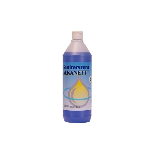 Sanitärreiniger Alkanett - 1L pH=10,5 Bra Miljöval - 12 St.