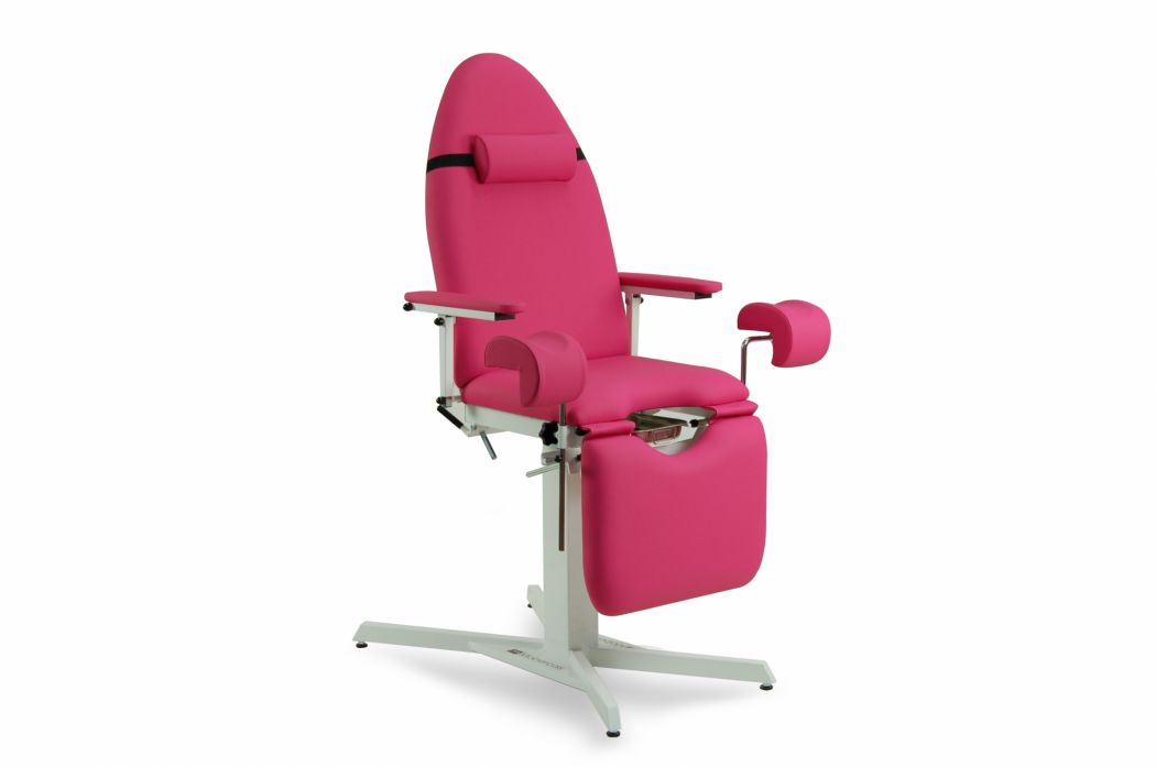 Stationär gynekologstol med armstöd – X-formade ben