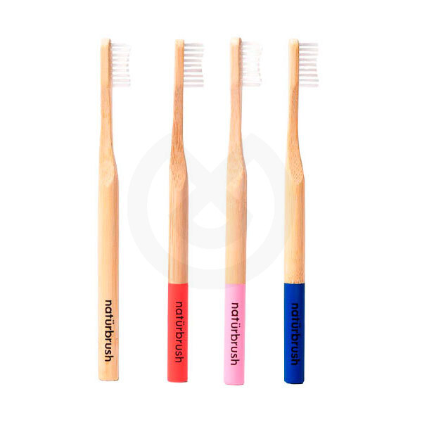 Øko-tandbørste i bambus til voksne - Bamboo Eco Toothbrush Adults Pink