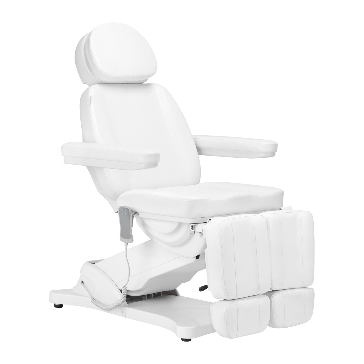Elektryczny fotel kosmetyczny Sillon Classic z 2 silnikami do pedicure biały