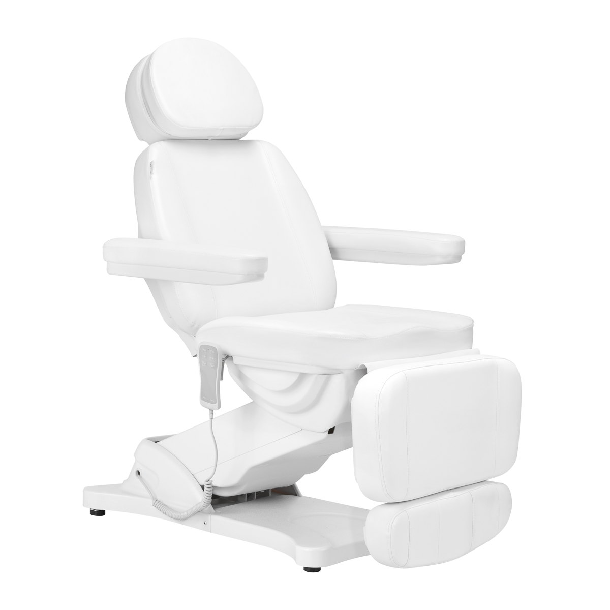 Elektryczny fotel kosmetyczny Sillon Classic z 3 silnikami biały
