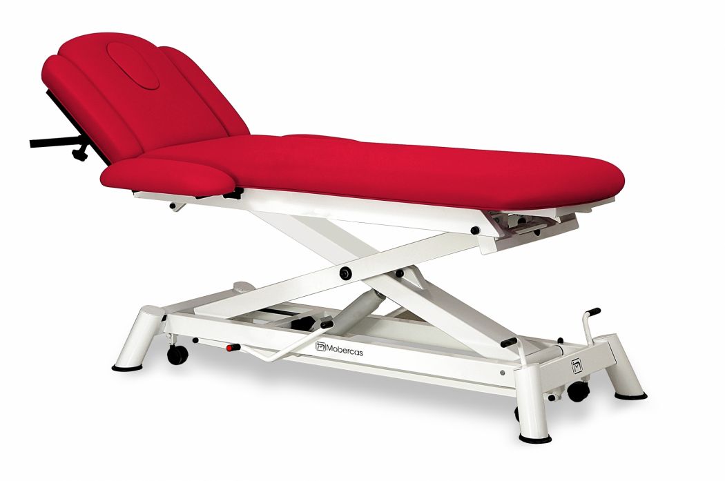 Hydraulische Osteopathieliege - 2-teilig mit 4 Armstützen und Rollen - Scherenhub - 185 x 62 cm