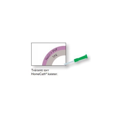 Engangskateter HomeCath - Ch20 40 cm Nelaton PVC-fri - 40 stk