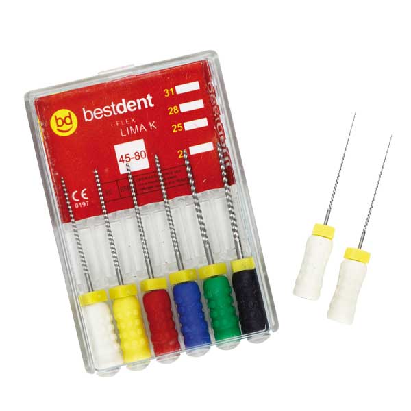 H Filar, storlek 08-80,  – BESTDENT – H-Files N.35 (25Mm) Bestdent