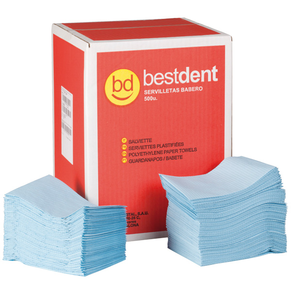 Lätzchen für Patienten - Patient Bibs - Capri Blue/Dark Blue