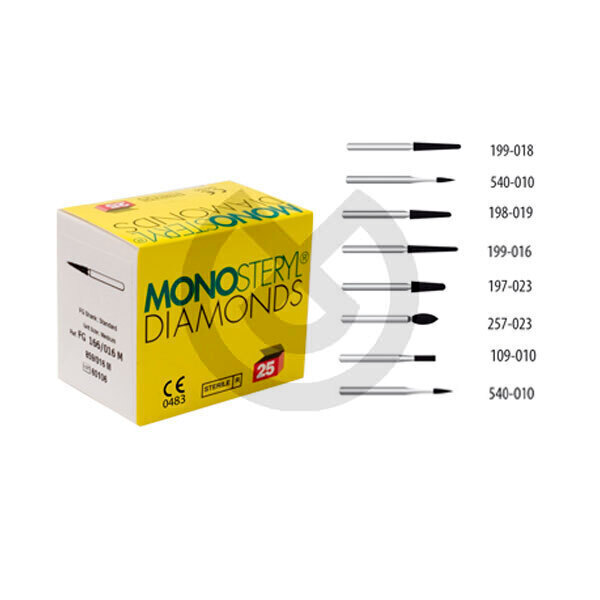 Diamantborrar, 10 st.Monosteryl – Burs Monosteril F.G. 199-018C