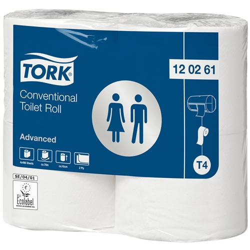 Toalettpapper 2-L Normal T4 - Tork Advanced Extra lång 61,6m - 24 st