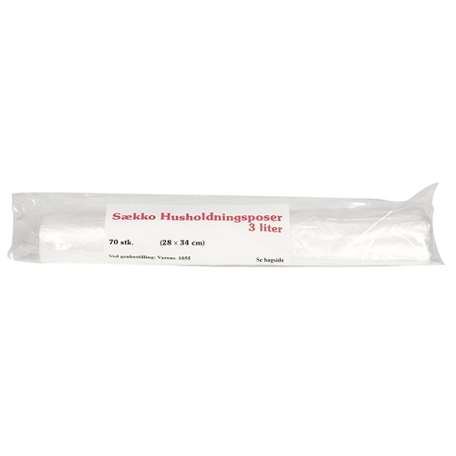 Plastic bag HD - 3L 10my transparent - 70 pcs