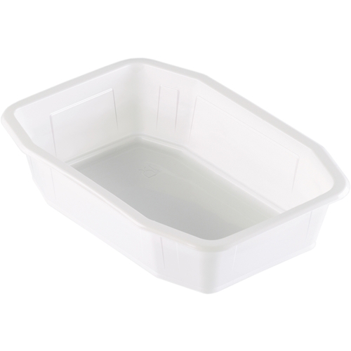 Plastic tray PP Duniform - 1035ml 215x148x50mm 1 compartment white - 312 pcs