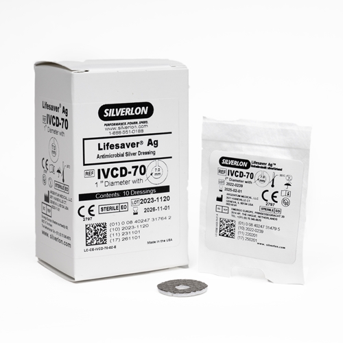 Opatrunek srebrny Silverlon Lifesaver - otwór Ø2,5cm 7mm - 10 szt.