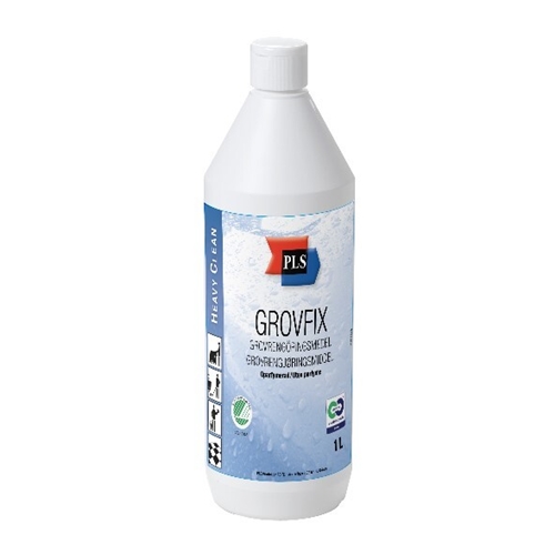 Grovrengøringsmiddel PLS Grovfix - 1L uparfumeret pH=11,5/10 Svanemærket