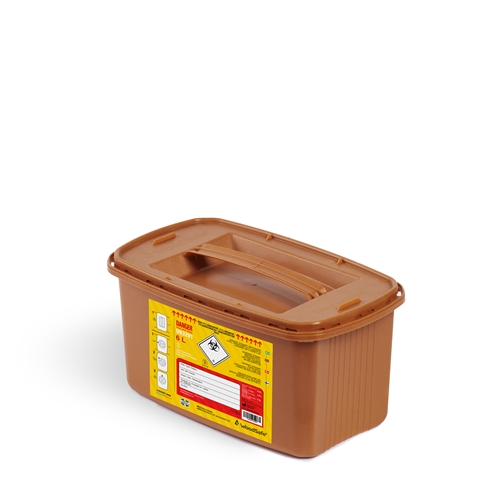 Kanülenbehälter Woodsafe - 6L UN Einhandverschluss mit Griff