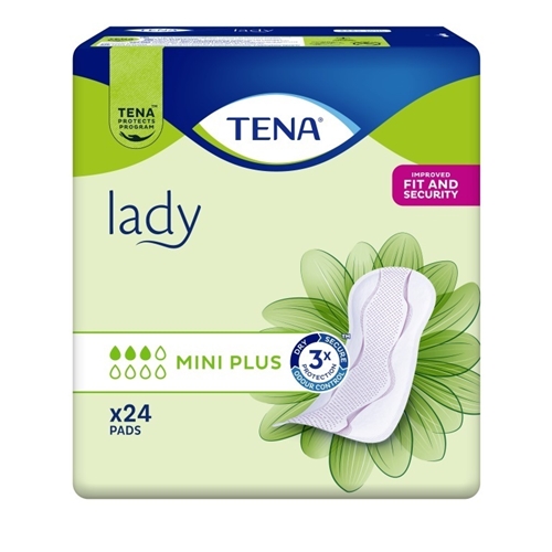 Inkontinensbind til fastgørelse i trusser - TENA Lady Mini Plus - 144 stk.