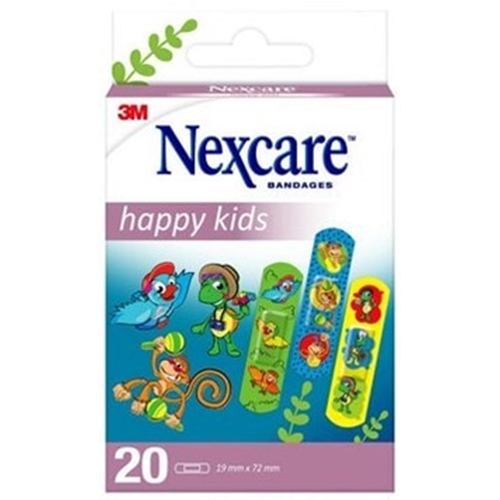 Kinderpflaster Nexcare Soft - 20/Packung 19x72mm verschiedene Motive - 20 St.