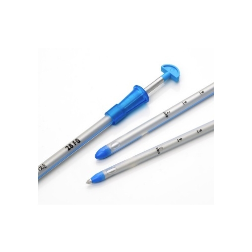 Troakarkateter med lukket spids - 22 cm ch8 YD 2,6 mm - 10 stk
