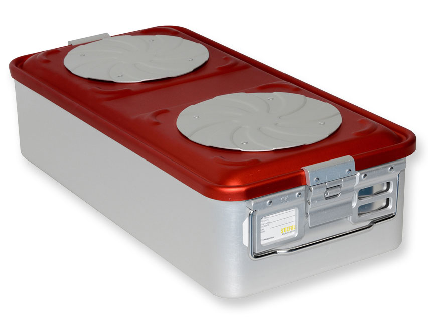 B.S. Behälter mit Ventil groß H 150 mm rot