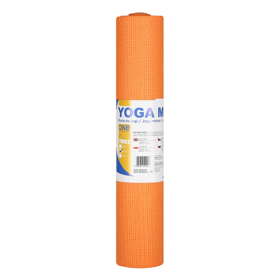 Orange yogamåtte til afslapning One Fitness