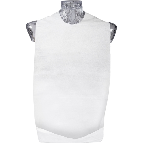 Lätzchen Papier/Plastik Abena - 37x70 cm weiß mit Tasche Klebeverschluss - 100 St.