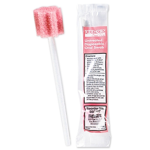 Munsvabb Toothette torr - 9cm kort skaft rosa obehandlad - 1000 st