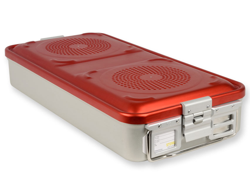 Behälter mit Filter groß H 100 mm rot