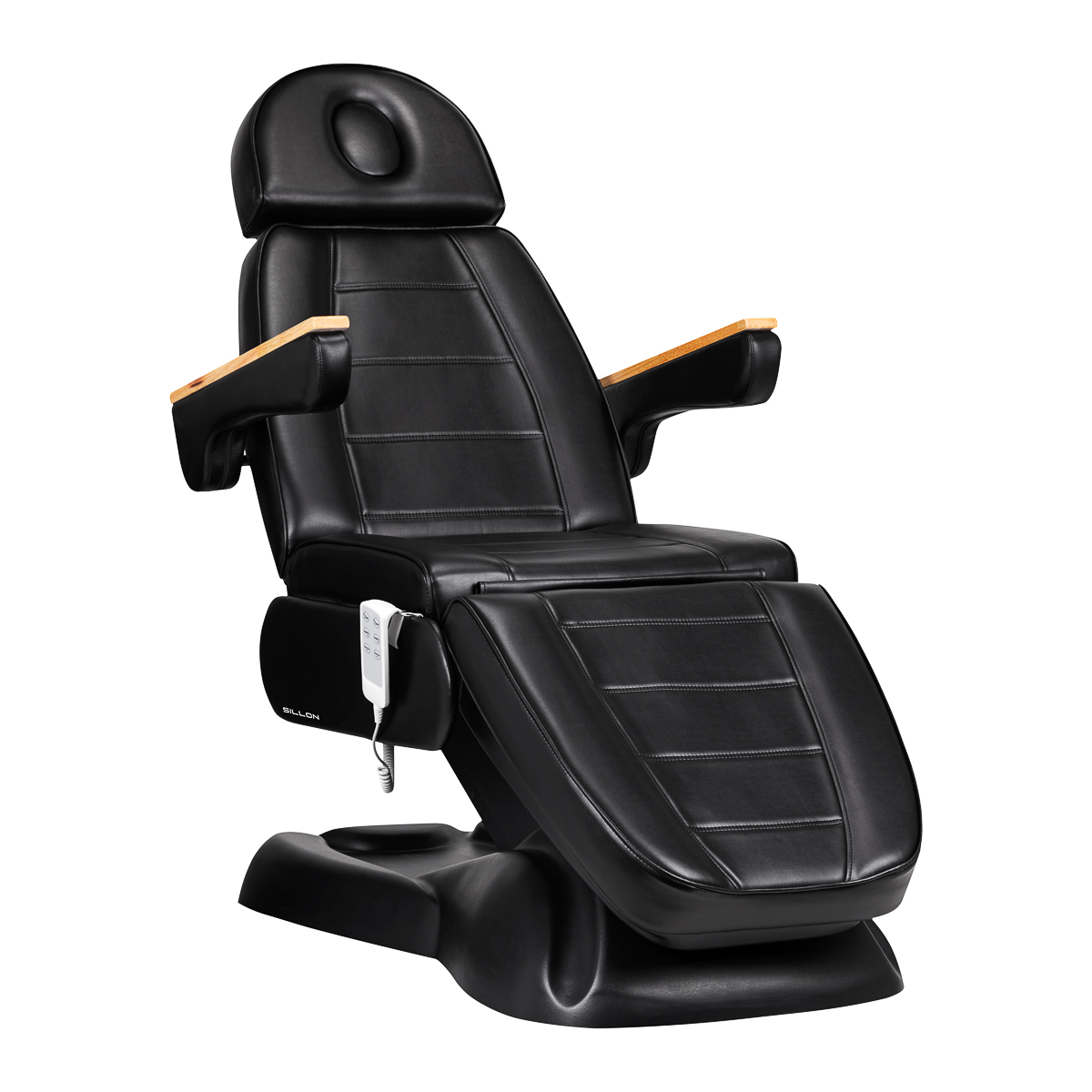Elektryczny fotel kosmetyczny SILLON Lux 273B z 3 silnikami czarny