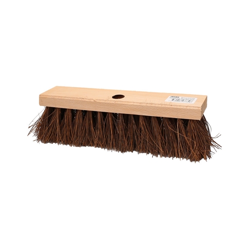 Piassava-Bürste mit Holzrücken - 30 cm braun/Naturborsten
