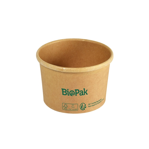 Paperi/PLA-pikari Ronda Short 240 ml ruskea 25 kpl