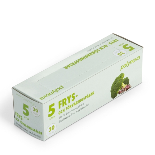 Plastic bag freezer HD - 5L 150/120x500mm 15my - 30 pcs