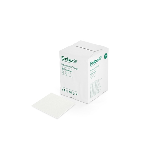 Nonwoven kompres 4L Embra - 7,5x7,5 cm karton usteril - 100 stk.