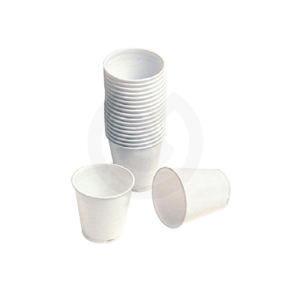 Plastic cups, white (3000 pcs) - SIN MARCA FIJA