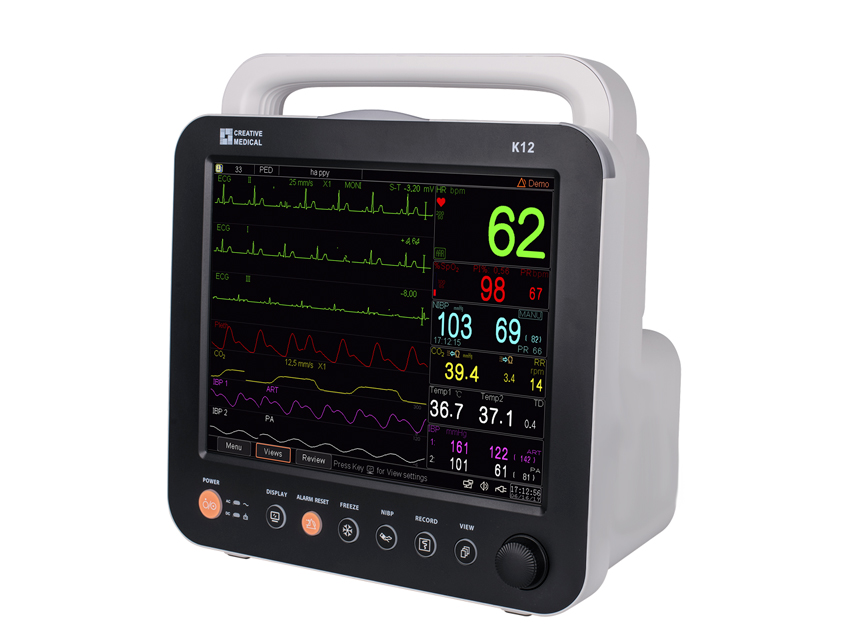 Gima K12 pekskärm multiparameterövervakare – 5 ledars EKG