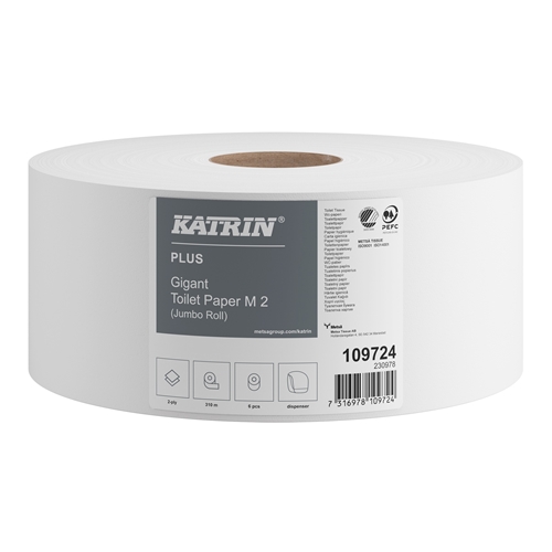 Toilettenpapier 2-lagig Gigant - Katrin Plus 310m 1,14kg - 6 St