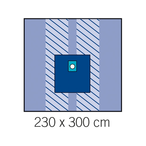 OP-Lochtuch Hand/Fuß Evercare - 230x300cm Loch 3,5cm - 16 St