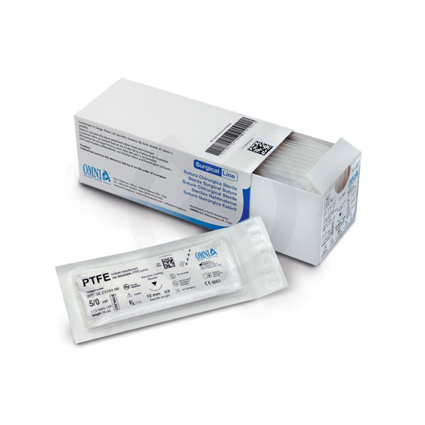 PTFE chirurgische Naht 5/0 Schneidkante 12 mm 3/8 - 75 cm - OMNIA