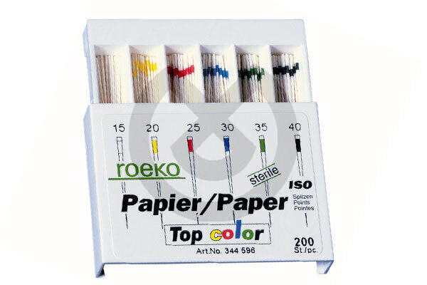 Roeko färgade pappersspetsar, storlekar 15-80 – Paper Points Top Colour N.15 Roeko -8376