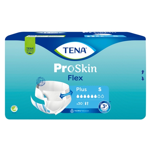 Majtki chłonne na nietrzymanie moczu typu wszystko w jednym z paskiem - TENA Flex Plus S - 90 szt.