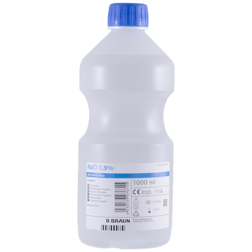 Keittosuolaliuos Ecotainer - 1000 ml muovipullo