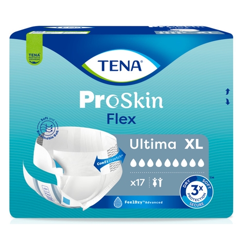 Alt-i-én inkontinensbeskyttelse med bælte - TENA Flex Ultima XL - 51 stk.