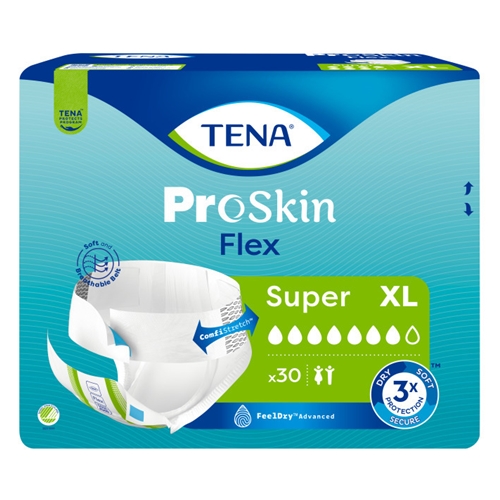 Alt-i-et inkontinensprodukt med bælte - TENA Flex Super XL - 90 stk.