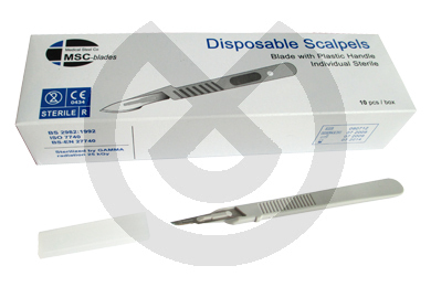 Kertakäyttöveitsi kahvalla - Scalpel N.11 Disposable (10U)