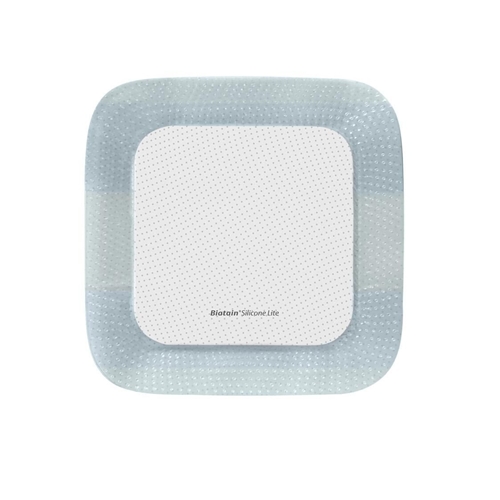 Dünner Silikon-Schaumverband Biatain Silicone L - 12,5x12,5cm Border Lite - 10 St