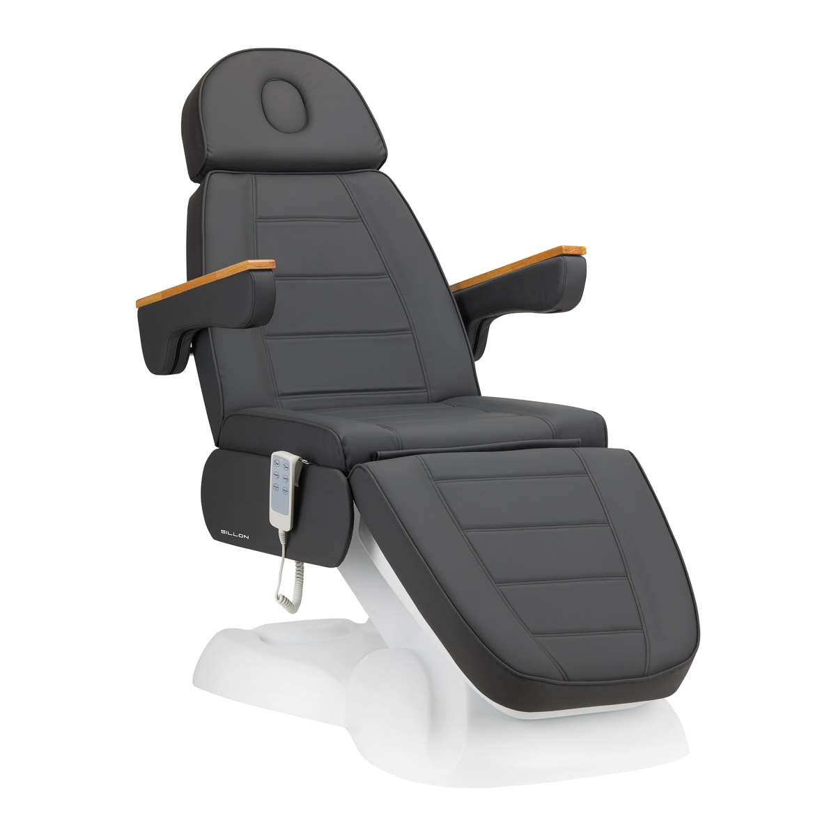 Elektryczny fotel kosmetyczny SILLON Lux 273b z 3 silnikami szary